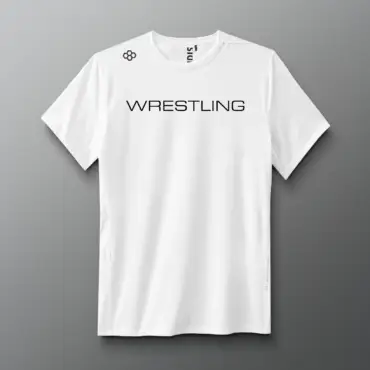 Tricou Wrestling Wordmark Performance - Alb