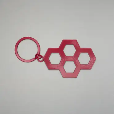 Breloc RUDIS Hex Diecut - ROȘU