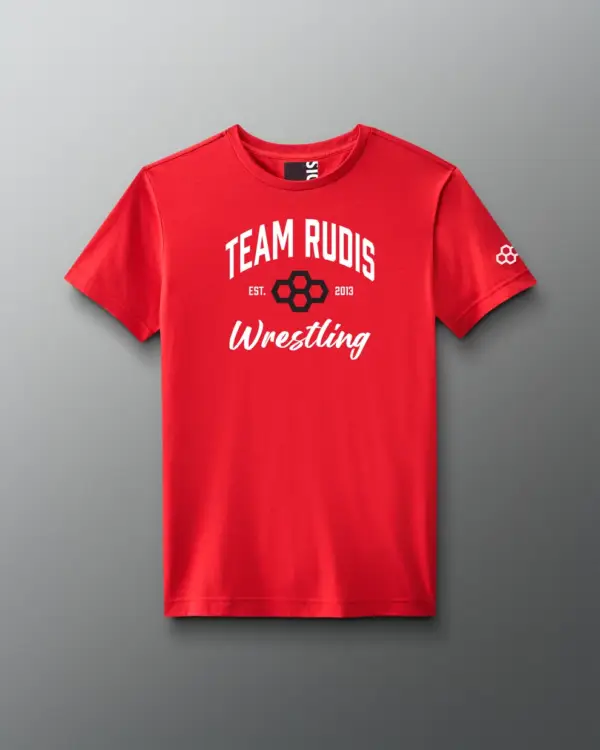 Tricou TEAM RUDIS script elite super soft - ROȘU